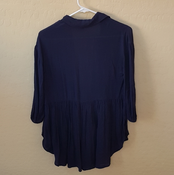 AERIE Navy Blue Blouse - Picture 7 of 8